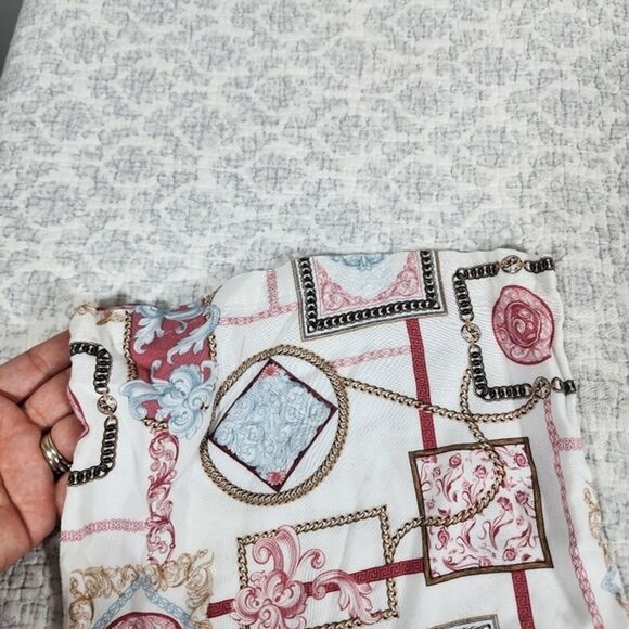 Guess Dira Palazzo Wide Leg Elastic Tie Printed Pants Size Large - Picture 3 of 7